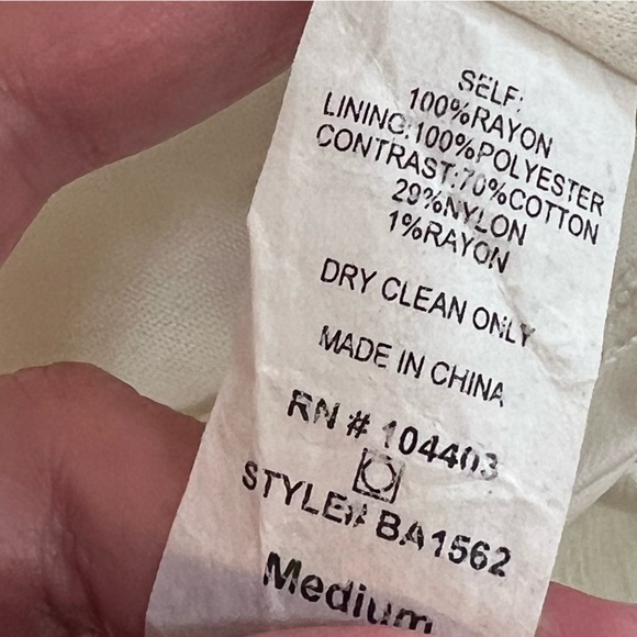 CHARMING CHARLIE off white lace gauze dress size medium lined - Picture 8 of 8